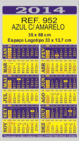 952 azul com amarelo
